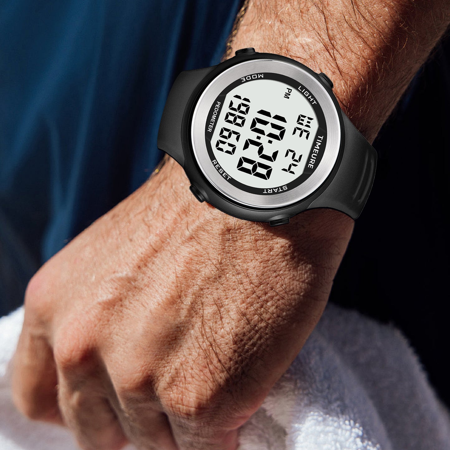 TIMEURE Waterproof Pedometer Watch 2308